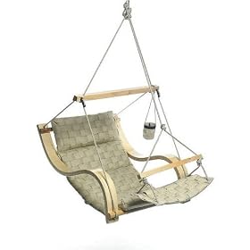 Sand Finish Basket Weave Outdoor Hanging Lounger Chair by visiondecor Furniture