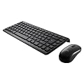 Perixx PERIDUO-707B PLUS, Desktop Clavier Mini et Souris sans fil - 2.4GHz - Nano r�cepteur USB - AZERTY - Noir