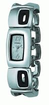 Fossil Ladies Es1988 Stainless Steel Bracelet Watch & Wood Silver Dial Watch