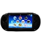 Black Silicon Skin for Sony PSP Vita Portable Video Console + ebigvalue TM Determination Hand Strap Key Chain