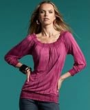 INC International Concepts Tie-Dyed Jersey Peasant Top