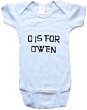 O IS FOR OWEN / Hurry Up - Name-series - White or Blue Onesie / Baby T-shirt