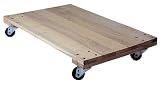 Vestil HDOS-2436-12 Solid Deck Hardwood Dolly with Hard Rubber Casters, 1200 lbs Capacity, 36
