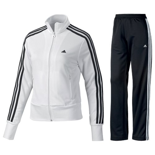 Adidas Damen Trainingsanzug Essentials, white/black, 36, P90387-36 Preisvergleich