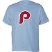 Philadelphia Phillies Majestic Coastal Blue Vintage Logo T-ShirtMedium