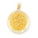 14k Saint Christopher Medal Pendant