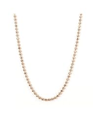 Tivolia Collection 14K Rose Gold Diamond-Cut Bead Chain, 18 Inch