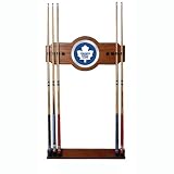 NHL Toronto Maple Leafs 2 piece Wood and Mirror Wall Cue Rack