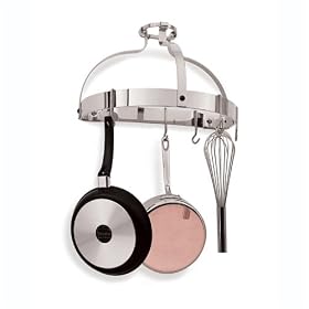 Crown Wall Mount Chrome Pot Rack by Enclume