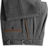 Wool Herringbone Trousers