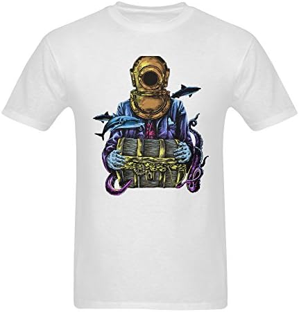 Anycustom Men's Personalized Cotton Cartoon Pirate Graphic Tee Funny T Shirts
