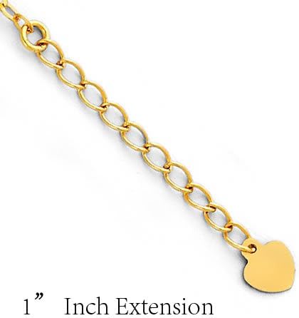 GoldenMine Fine Jewelry14k Yellow Gold Side Way Cross Necklace - 18"