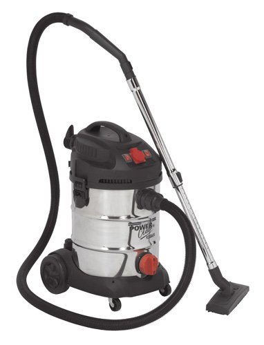Vacuum Cleaner Industrial 30ltr 1400W 230V Stainless Bin Auto Start