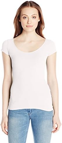 Skinny Tees Women's Cap Sleeve Tee, Ivory, One Size
