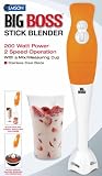 Big Boss 200 Watt Power 2-Speed Operation Immersian Hand-Stick Blender/mixer with a Mix/Measuring Cup