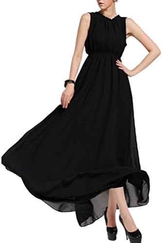 Halter Neck Sleeveless Lace Up Chiffon Bohemian Dress SizeXL(Full01)