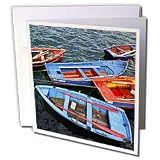 Kike Calvo Spain - Fishing boats at the harbour in Galicia, Traditional Galician fishing boats - Greeting Cards-12 Greeting Cards with envelopes