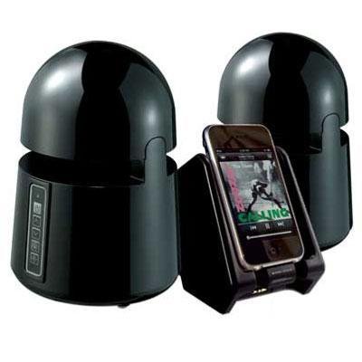 Grace Digital GDI-AQBLT300B Indoor/Outdoor Wireless Speakers with Dual Powered Transmitter for iPhone, Smartphone, MP3 player, TV or Stereo (Black, 2)