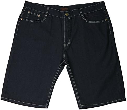 Jean Station Big Men's Denim 5-Pocket Fashion Shorts, Rinse Blue, Size 44
