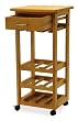 Wine Cart with Glass Rack in Light Oak Finish By Winsome Wood
