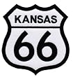Route 66 Kansas Embroidered Patch Iron-On Highway Road Sign Biker Emblem