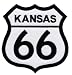 Route 66 Kansas Embroidered Patch Iron-On Highway Road Sign Biker Emblem