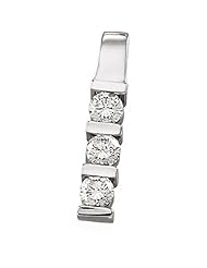 Platinum Diamond Three-Stone Pendant - 0.75 Ct. -- LIFETIME WARRANTY