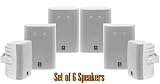Yamaha All Weather Outdoor / Indoor Wall Mountable Natural Sound 120 watt 2 way Acoustic Suspension Speakers with Exclusive Dual Tweeters - Set of 2 - White & Paintable - with 100ft 16 AWG Speaker Wire - Compatible with All Audio / Video Home Theater Sound Systems, Components, CD Players, or Receivers