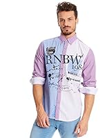 Desigual Camisa Hombre Marrey Ret (Violeta)