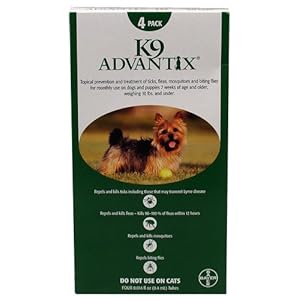 K9 Advantix Flea Control For Dogs, 0-10 lbs Green, 4 Month K9 Advantix Flea Control For Dogs, 0-10 lbs Green, 4 Month