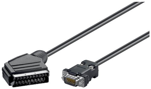 Goobay AVK 171 - 200 Audio / Video Kabel (2 m, Scartstecker auf 15 polig High Density Stecker)