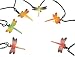 Set of 10 Multi-Color Dragonfly Novelty Christmas Lights - Green Wire