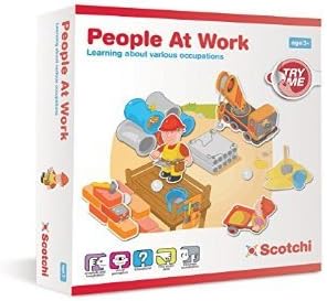 Scotchi Legespiel Personen beim Arbeiten, mit Klett by Scotchi