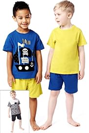 3 Pack Pure Cotton Nautical Assorted Short Pyjamas