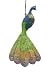 5.5 Closed Tail Regal Peacock Glittered Christmas Ornament