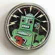 Womens Hand Made Retro GREEN ROBOT Belt Buckle Womens Hand Made Retro GREEN ROBOT Belt Buckle
