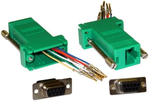 Kuhl Cable Modular Adapter, Green, DB9 Female to RJ45 Jack