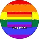 58mm Round Badge Style Fridge Magnet Gay Pride Flag