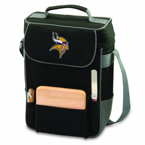 NFL Minnesota Vikings Duet Insulated 2-Bottle Wine and Cheese Tote