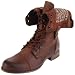 Steve Madden Women’s Cablee Lace-Up Boot,Brown Leather,8 M US
