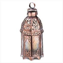 Copper Moroccan Candle Lamp