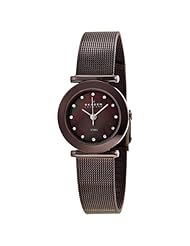 Skagen Womens 107SDDD Quartz Stainless Steel Brown Mother Of Pearl Dial Watch