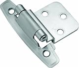 Hickory Hardware P295-SC 3/8-Inch Offset Surface Self-Closing Hinge, Satin Chrome