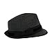 Cute Wool Blend Fedora Hat with Velvet Ribbon Trim and Flat Side Bow