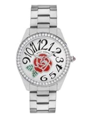Betsey Johnson Womens Silver-Tone Bracelet Watch BJ00190-13