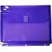 Filexec Poly Envelope, Letter, Side-load, Velcro Closure, 3-Hole Punched, Purple (Pack of 12) (50087-17224)
