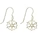 18kt Gold over Sterling Silver Lacy Flower Drop Earrings