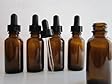 1oz Amber Glass Bottles for Essential Oils with Glass Eye Dropper - Pack of 6