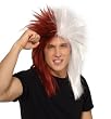 Sports Wig - Maroon/White - Adult Std.
