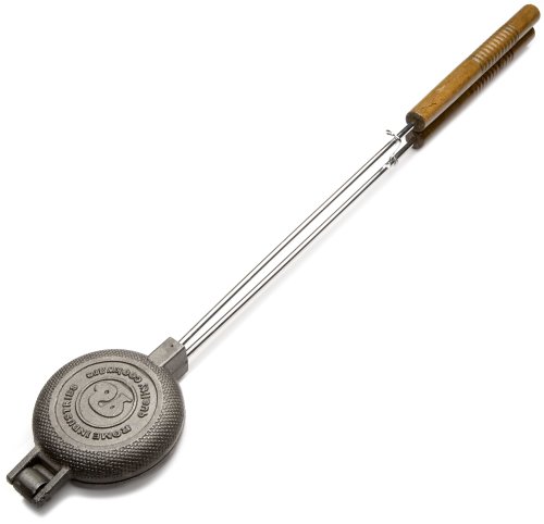 Rome's #1805 Round Pie Iron with Steel and Wood Handles